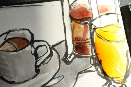 I try to approximate the various light values as the sunshine passes through the deep lagoon of java.