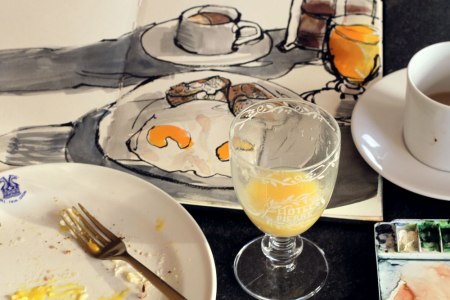 Okay, I'm starving and  the eggs are getting cold. So I pause to digest my subject.