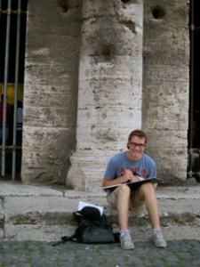 Jack draws in rome