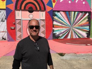 Outside the WOMB Gallery, OK City.