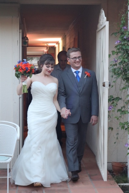 My nephew, James and his bride, Melanie.